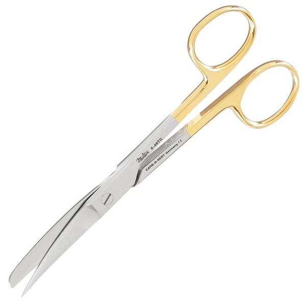 Operating Scissors, 5.5in, Curved with Sharp/Blunt Tip, Tungsten Carbide